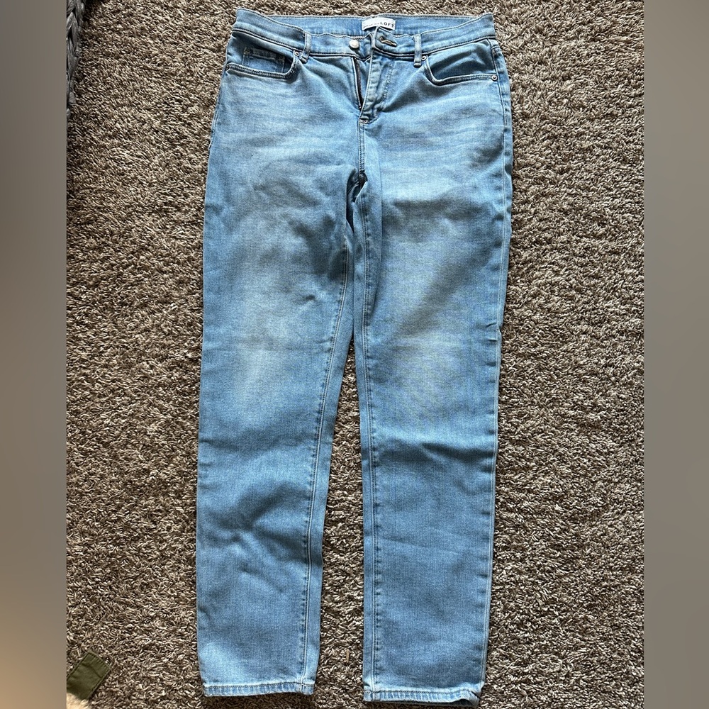 LOFT Light Blue Straight Leg Jeans, Girlfriend